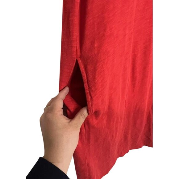 J. Jill Red Sleeveless Midi Tank Dress With Pockets Womens Size‎ M - Picture 3 of 13